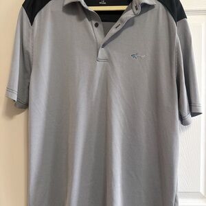 Greg Norman Collection Black and Gray Polo